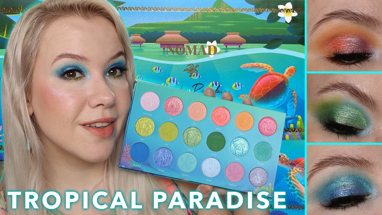 Nomad Cosmetics Paradise Islands Palette | Swatches & 3 Looks