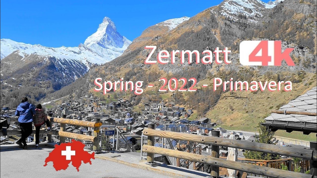 🇨🇭 SWITZERLAND - Suiza - ZERMATT - PART 8 - MONTREUX -Walking Tour beautiful villages- hermosos - 4k