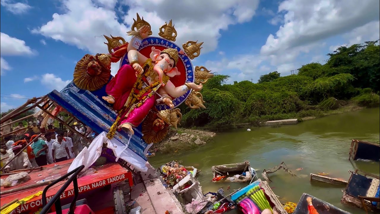 Ganesh Nimajjanam 2024 | Ganesh viserjan at  Tandur #ganeshnimajjanam