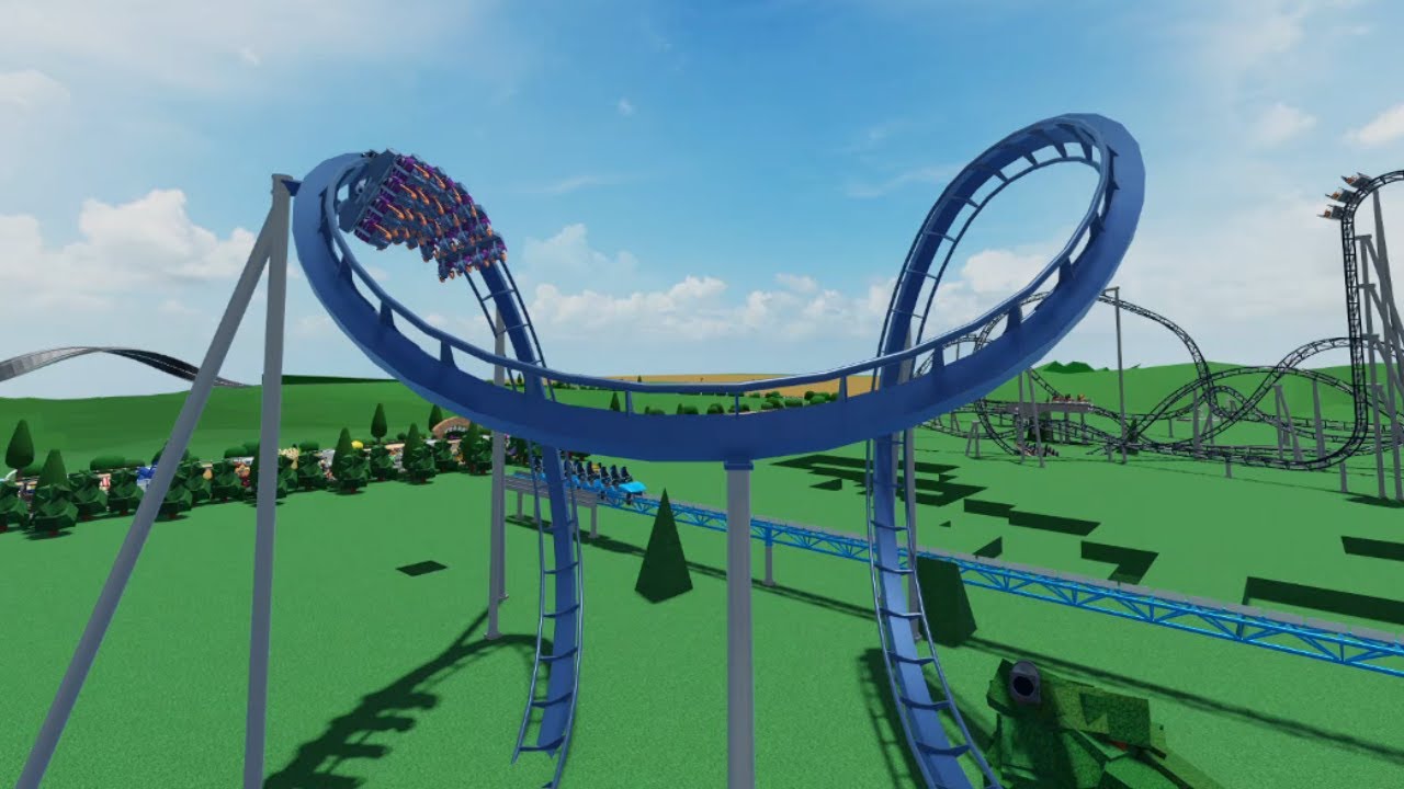 Realistic B&M Floorless coaster experience - Theme Park Tycoon 2 - 4K