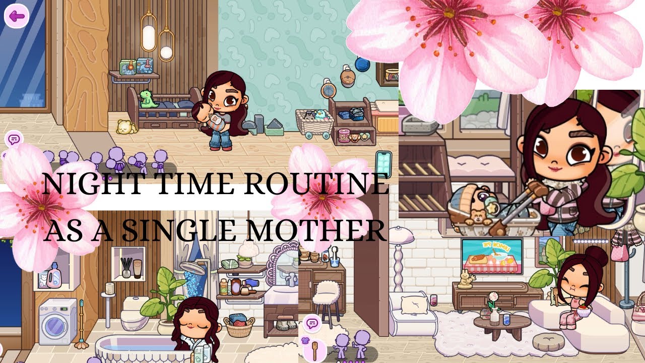 Night time Routine As a single mom, cooking , self care, and Relaxing 🌸 #avatarworld #pazu 