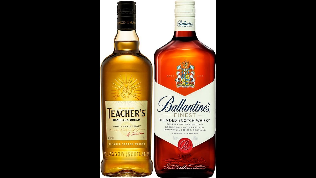 Сравнение Whisky Teachers Highland Cream с Whisky Balantines Finest.