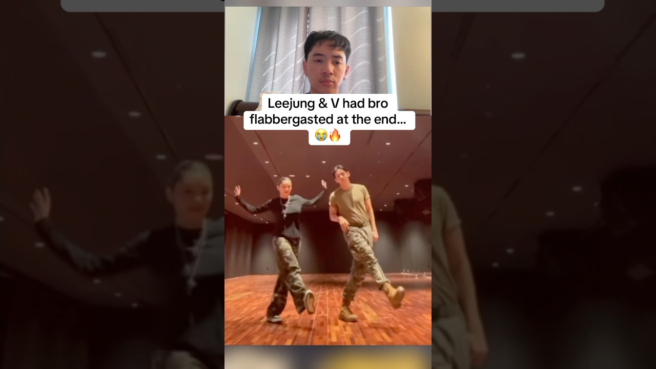 Taehyung & Leejung Lee dance 😍🔥 REACTION! (V from BTS) Don&rsquo;t Drop That Thun Thun #shorts