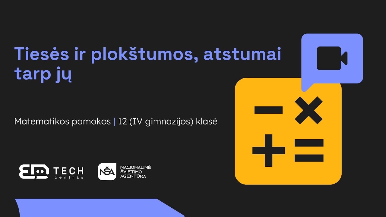 Tiesės ir plokštumos, atstumai tarp jų