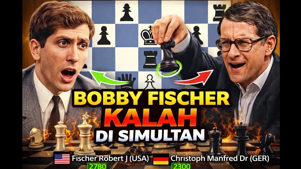 🔥 “Kejutan di Simultan Solingen: Bobby Fischer Tumbang oleh Christoph Manfred” ♟️