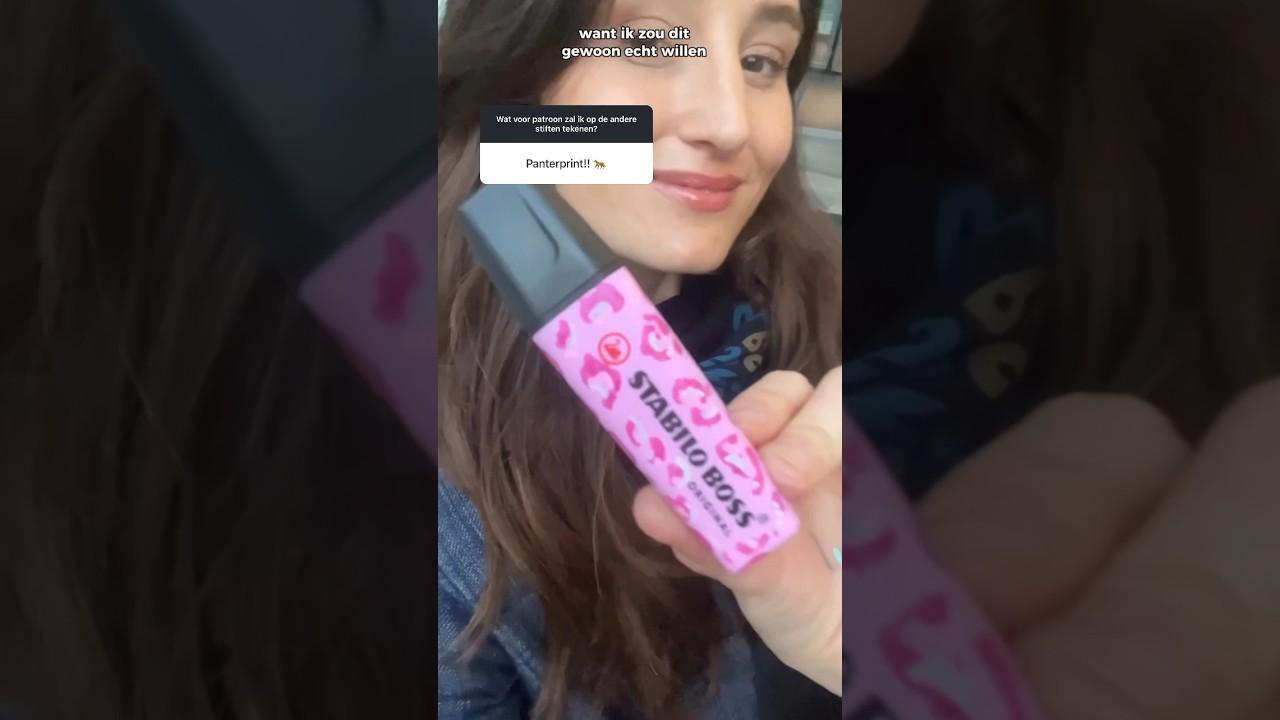 Zou jij deze roze panter marker willen hebben? #roze #pink #jilloptv #jill #leopard #stabilo #diy