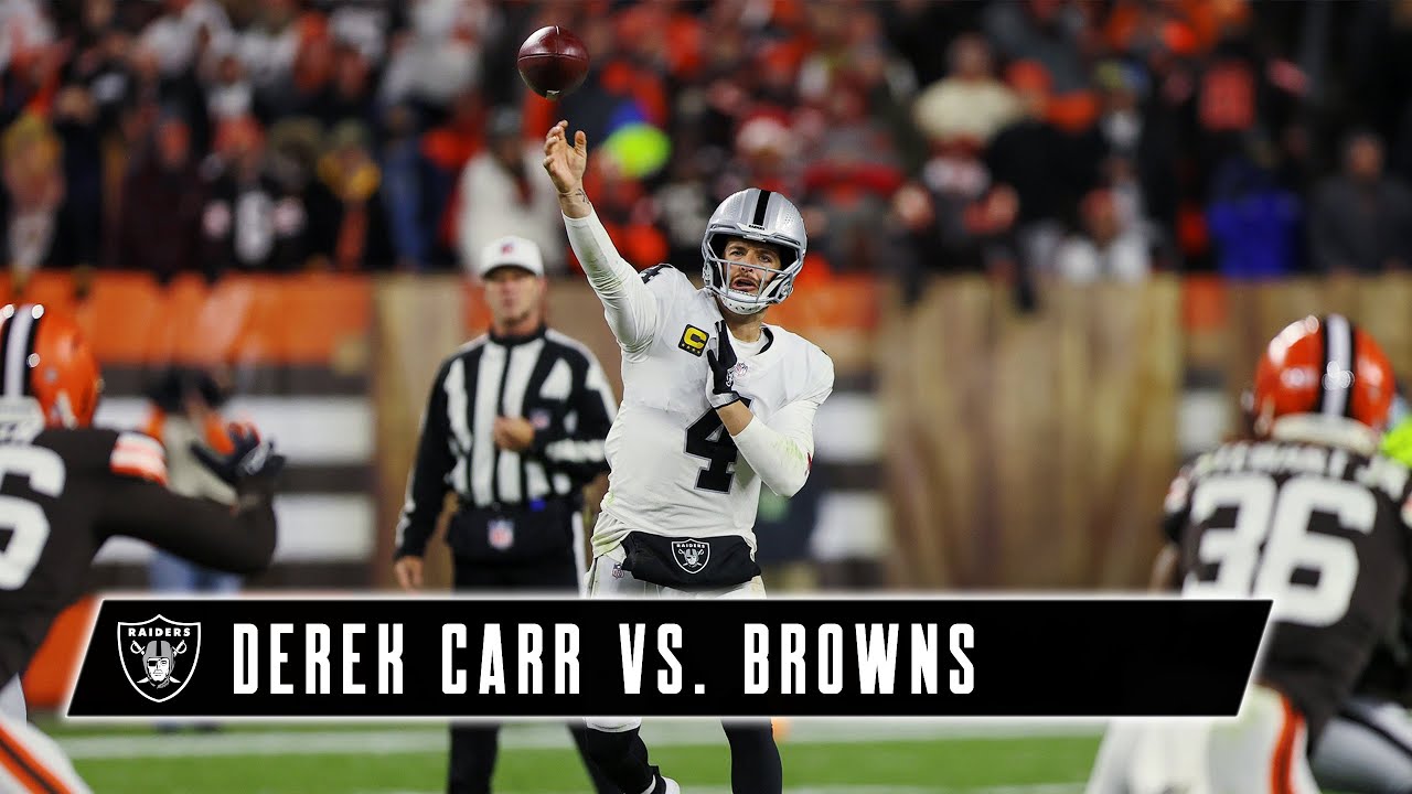 QB Derek Carr&rsquo;s Best Plays From Win vs. Browns - Week 15 | Raiders | NFL