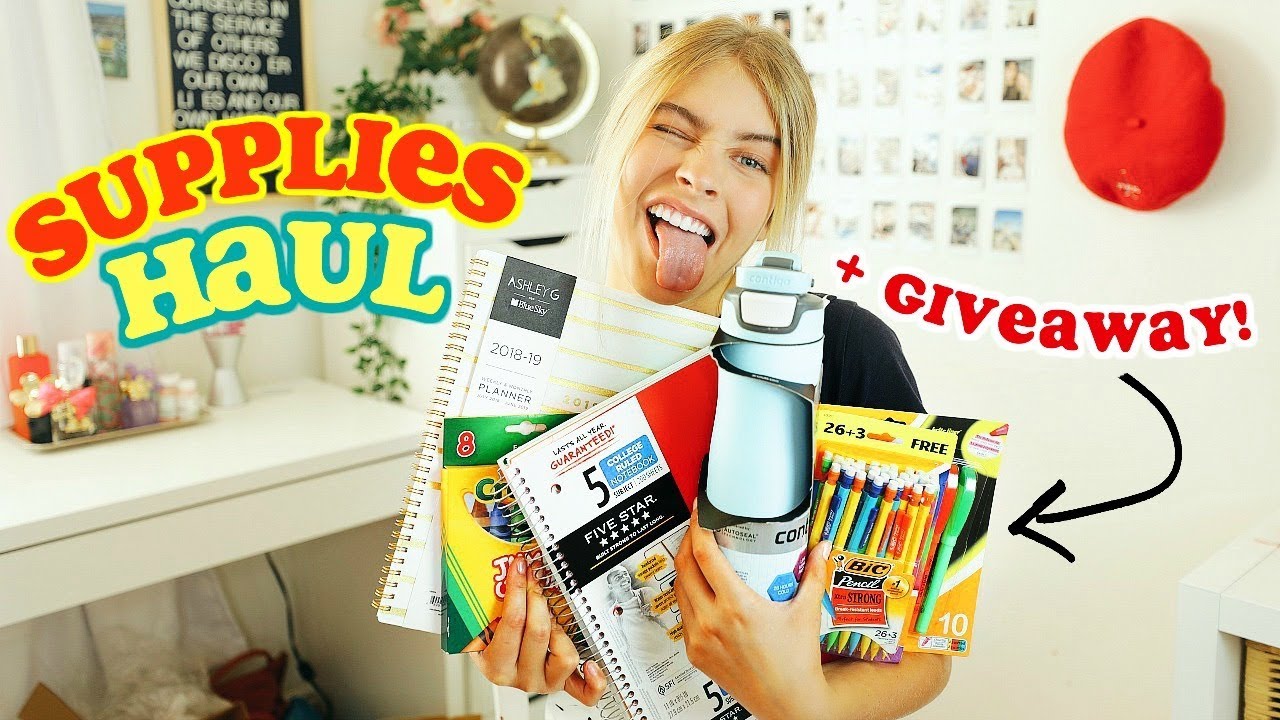 Back to School Supplies Haul 2018 + HUGE GIVEAWAY!!