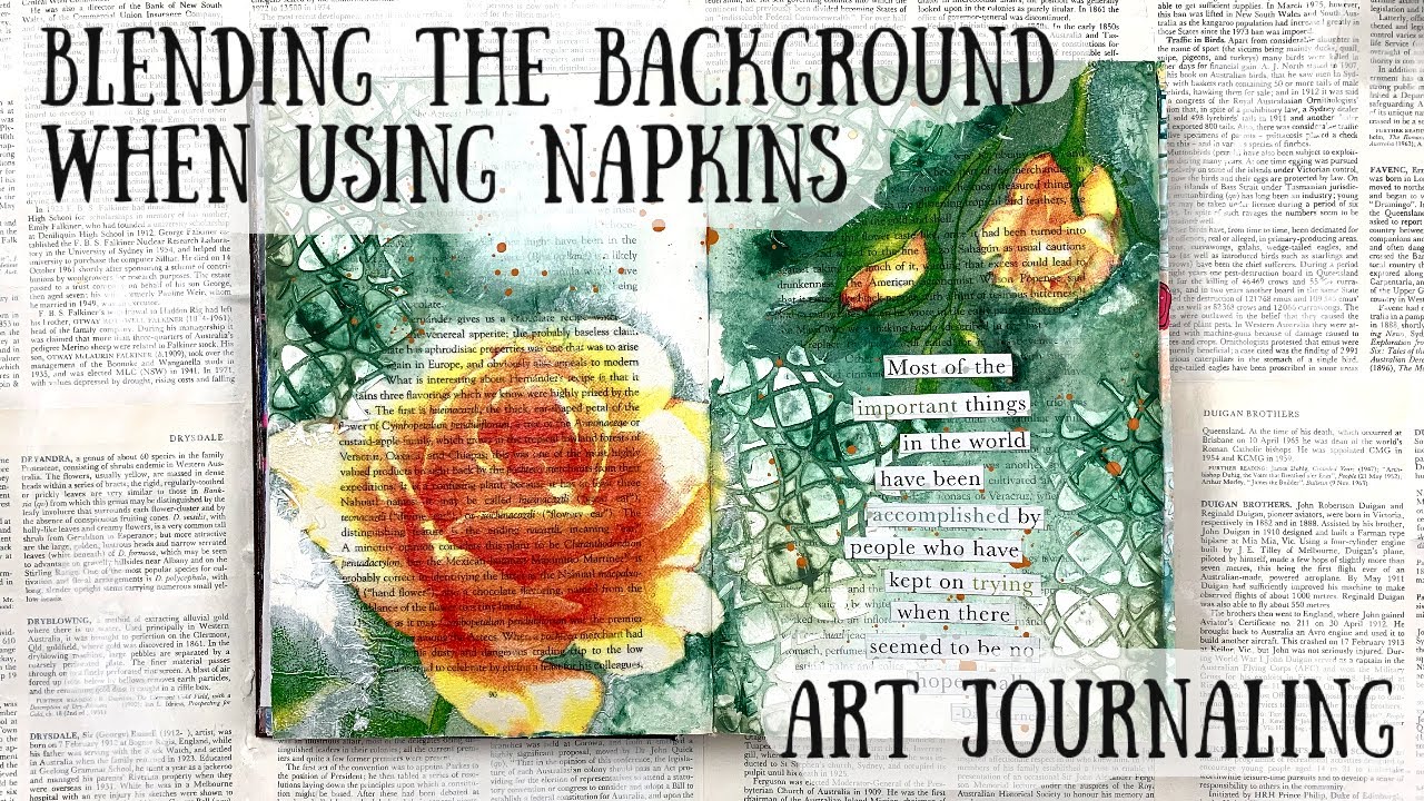 Blending the background when using Napkins | Art Journaling