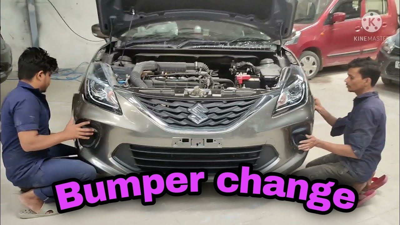 Baleno front bumper change. baleno bumper change.