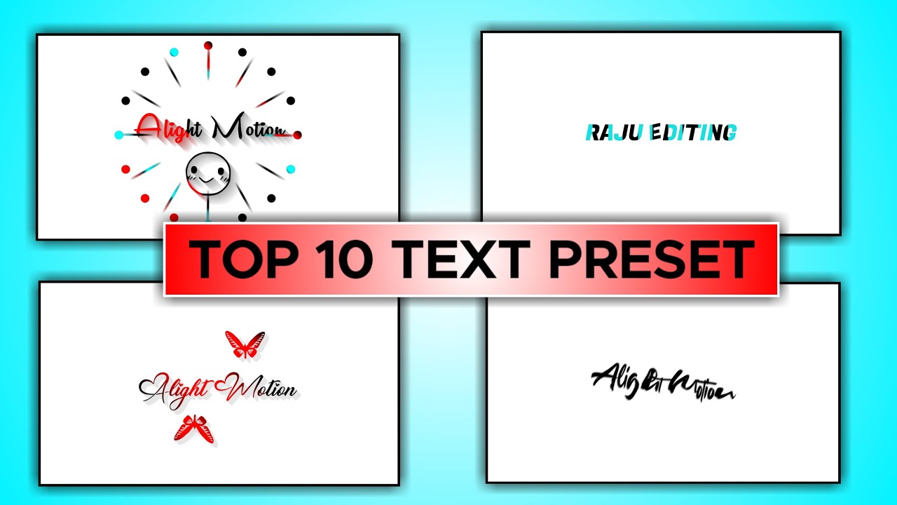 Top 10+🔥Alight Motion Text Animation Presets |AlightMotion Preset Download Free 10+ text presets|