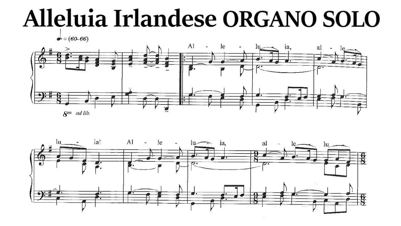 Alleluia Irlandese - Organo solo - Spartito