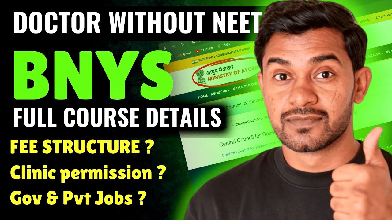 BNYS course full details | Doctor without #NEET | Chalk Talk