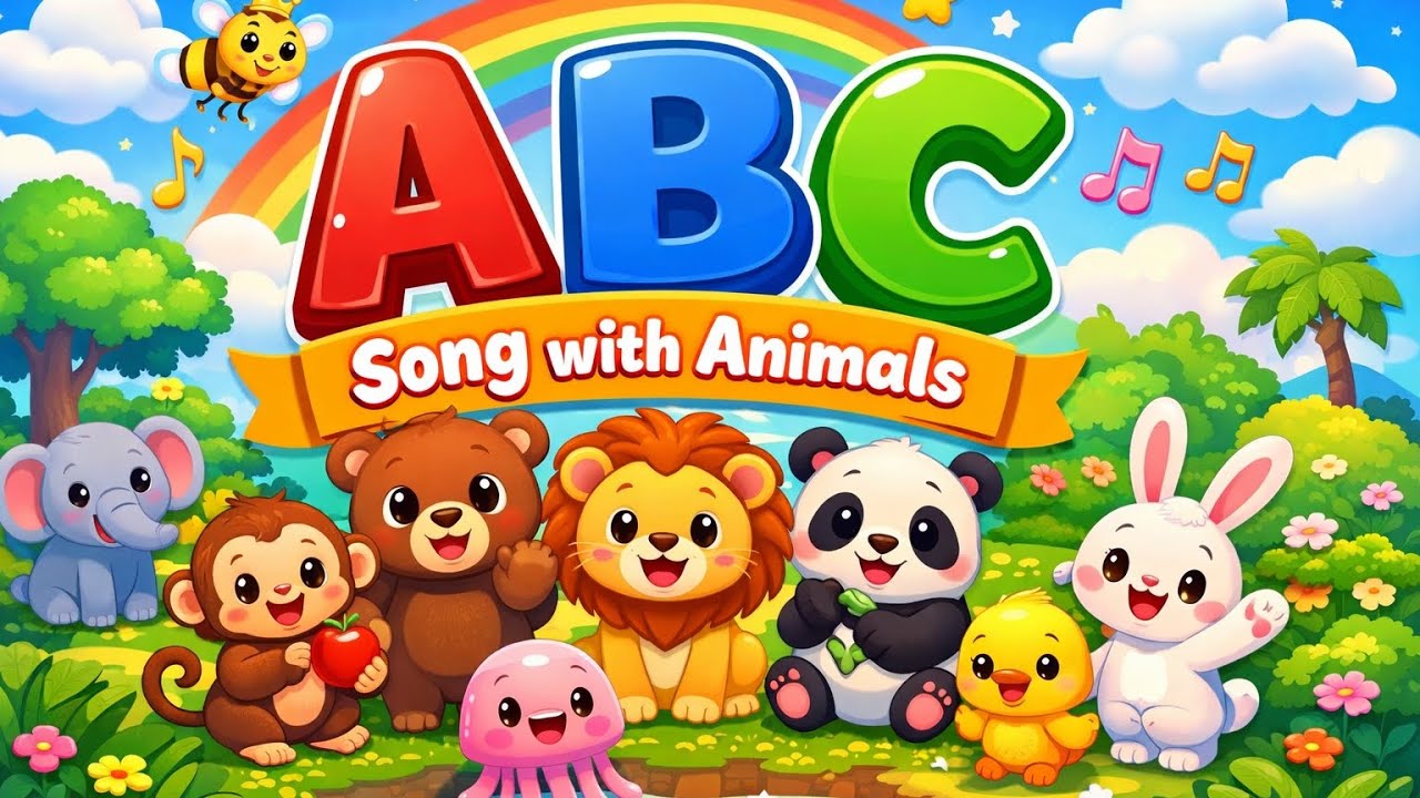ABC song with animal #kidslearning #kidssongs #kids #kidsvideo #funlearningforkids 