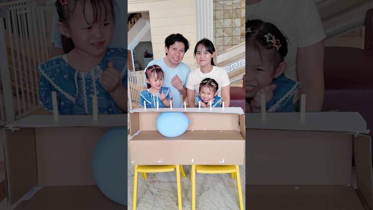 Siapa yang letusin balon? 🎈 #funnyfamilygames #partyactivities #familygames #gameskeluarga