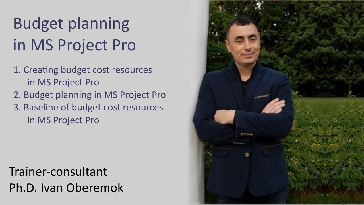 Budget planning in MS Project Pro
