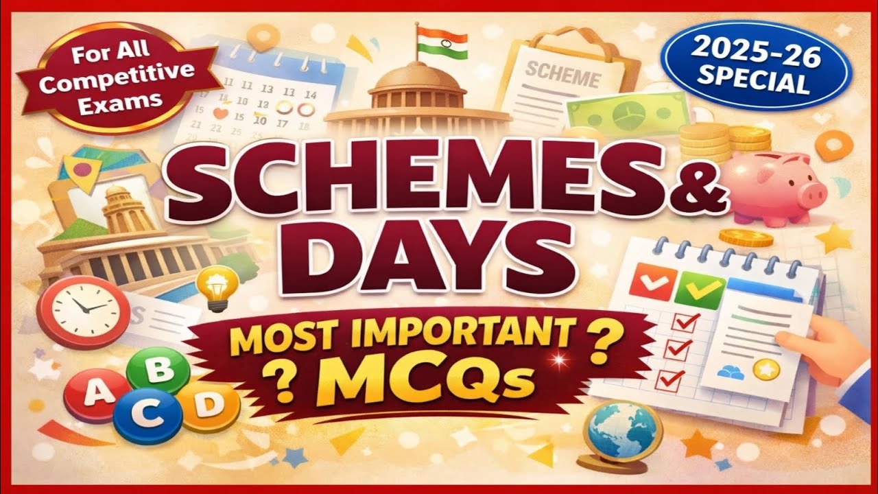 Most Important MCQs of Schemes and Days for HP PATWARI / JBT / JOA-IT Based on Latest HPRCA Pattern 