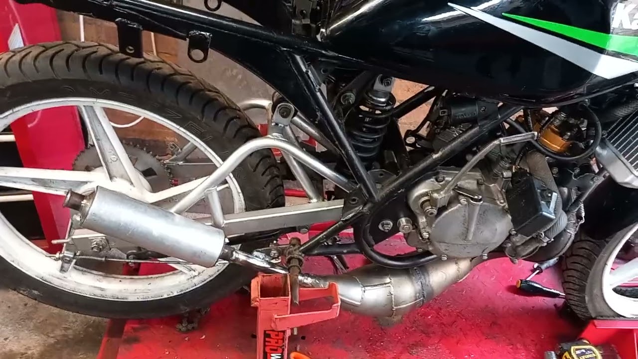 Kawasaki AR50 with KX 85 engine RUNNING!