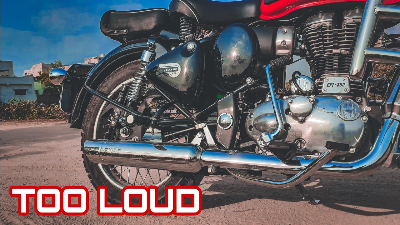 Slash cut exhaust on bs6 Bullet classic 350 | legal silence ( No challan 🙊 ) Too loud 🙉🔥