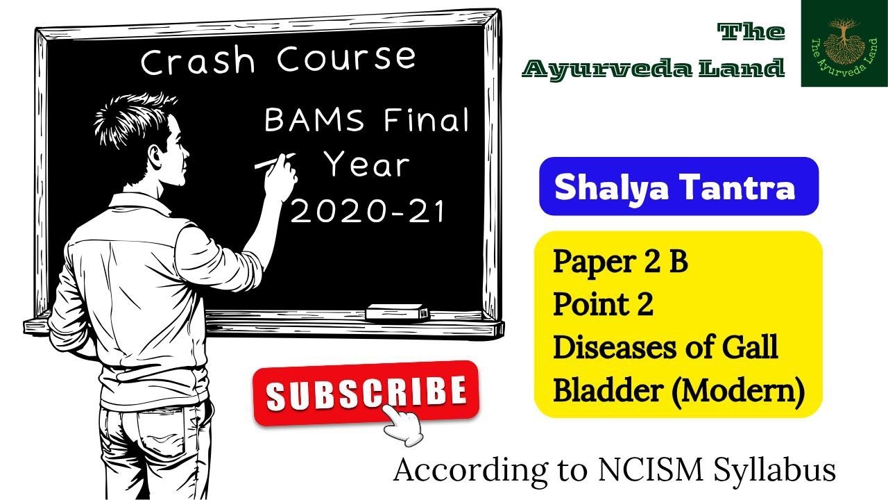 BAMS Final Year Crash Course|Shalya Tantra Paper 2B|Diseases of Gall Bladder(Modern)(NCISM Syllabus)