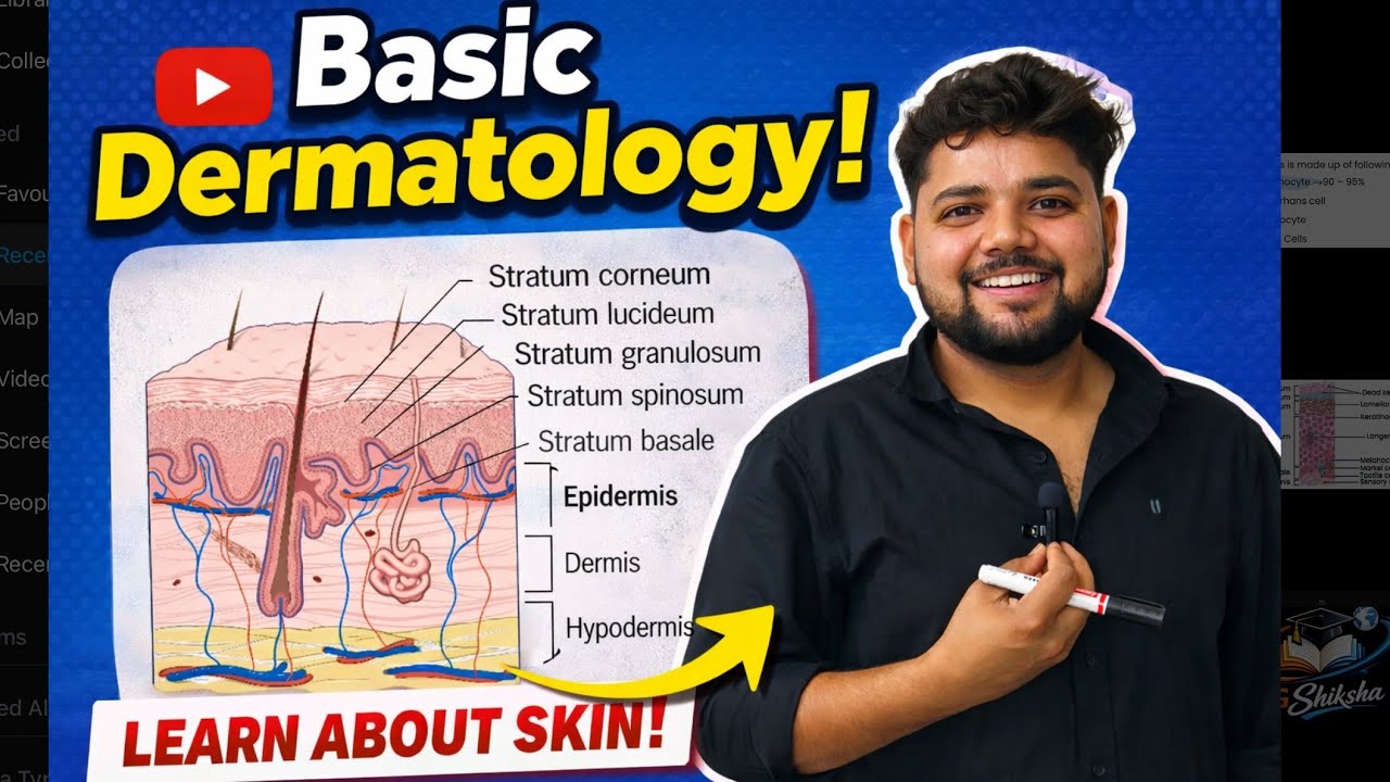 Dermatology @ Basic dermatology/ layers of skin # Neet pg @ INI CET