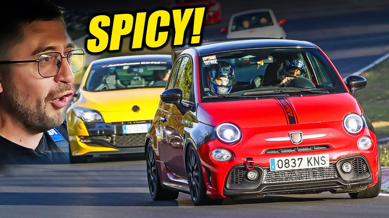Flame Spitting Abarth vs Megane R.S.! // Nürburgring