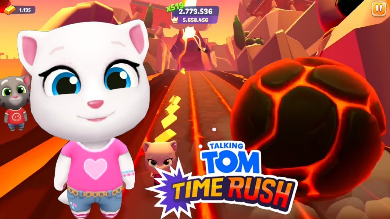 Talking Tom Time Rush Big Update 2025 - Angela - Level 519 - Full Screen - Android