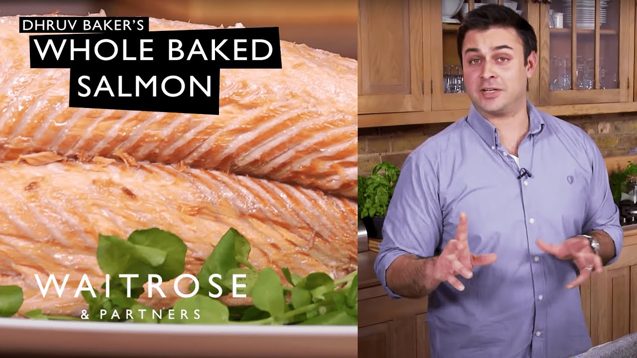Как приготовить целого запеченного лосося | Waitrose