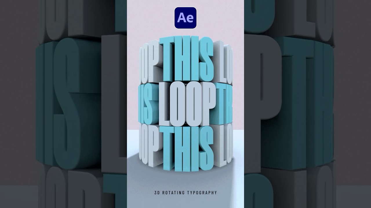 Создание вращающегося 3D-текста в After Effects