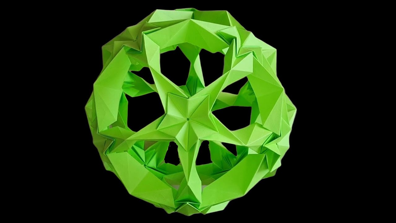 Origami Kusudama Double Star | How to make Origami Star Kusudama with paper