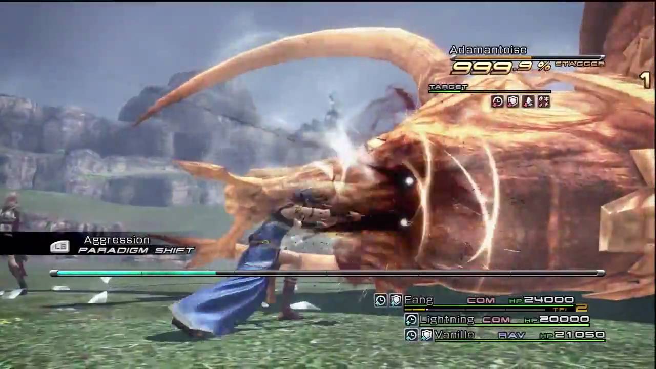 Final Fantasy XIII HD Gil/CP Farming (Adamantoise/Adamantortoise) - Summon method