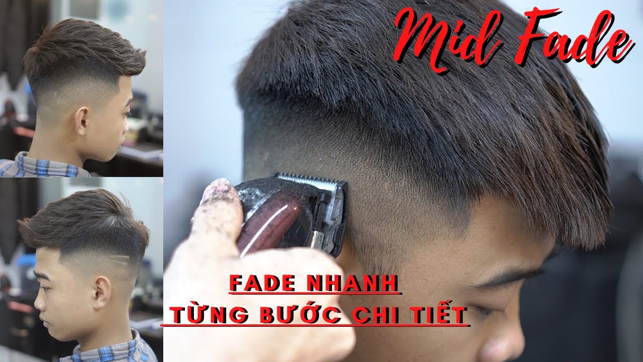 FADE NHANH _ P 1 : MID FADE Siêu Đẹp Với 3 Bước Đơn Giản Cùng Kiểu Tóc Sport | Ng . Tuấn Barber 17