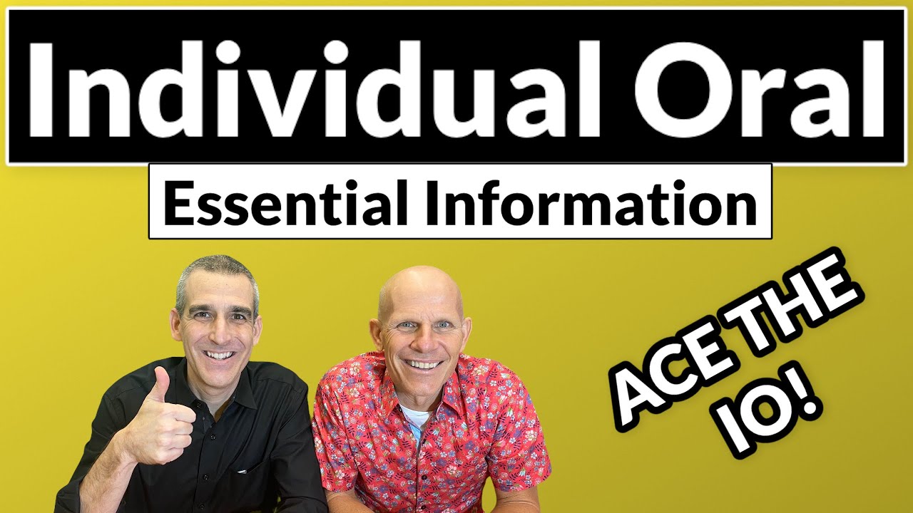 IB English - Individual Oral - Nuts and Bolts