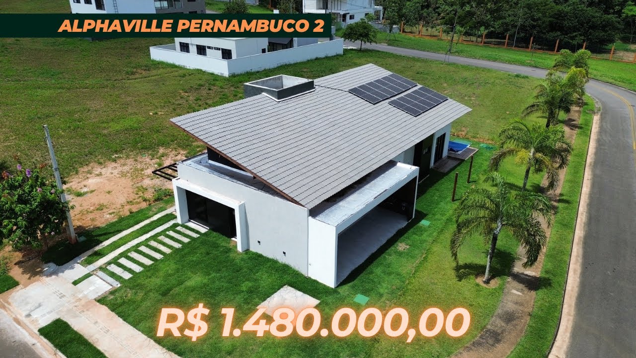 Casa térrea de esquina com 223 m2 no Alphaville Pernambuco 2 por R$ 1.480M