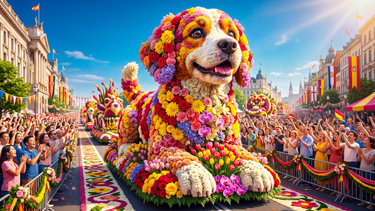 🇪🇸 UNBELIEVABLE Laredo Flower Parade 2026 🌺 Spain&rsquo;s Giant Floral Spectacle | 4K
