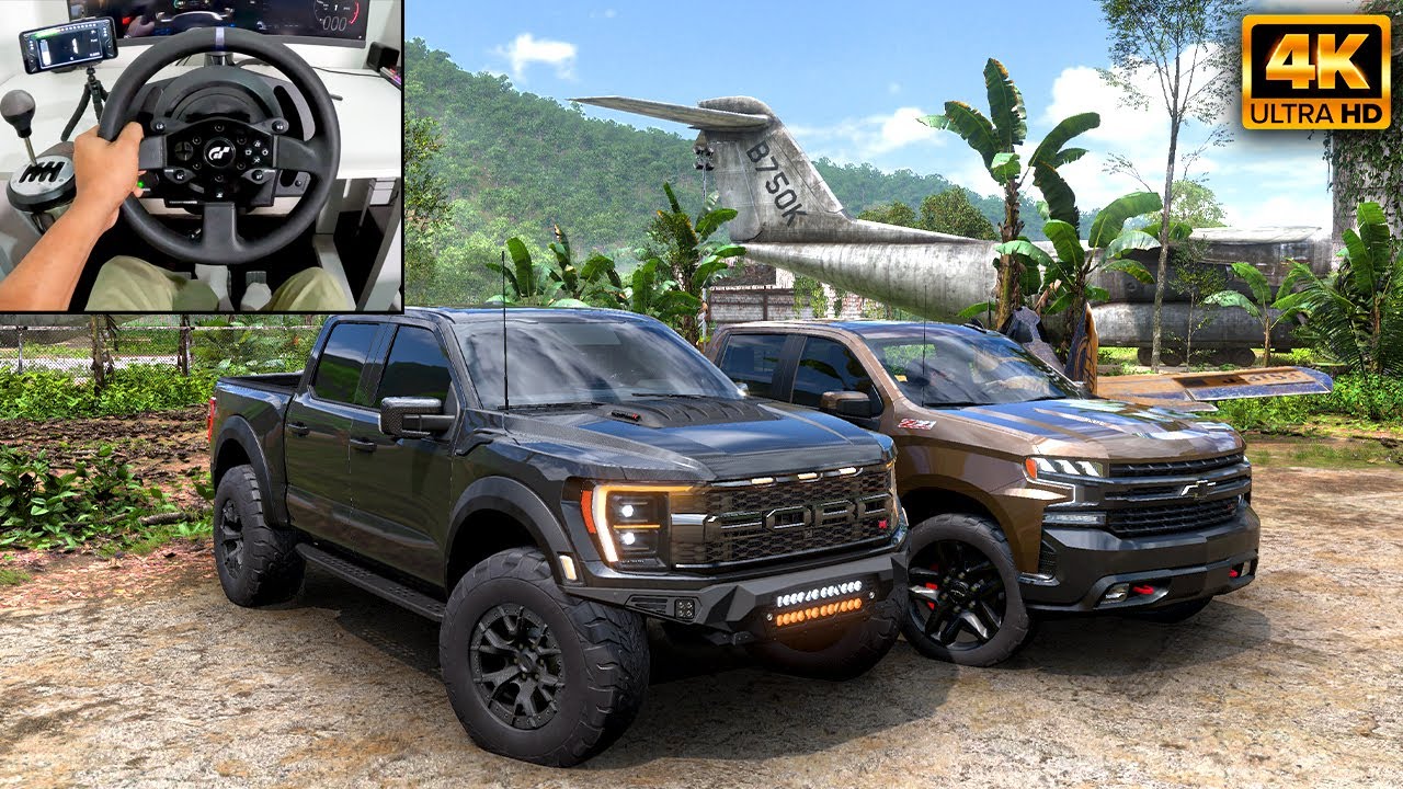 1000HP Ford Raptor R & 1000HP Chevy Silverado |OFFROAD CONVOY| Forza Horizon 5 | Thrustmaster T300RS