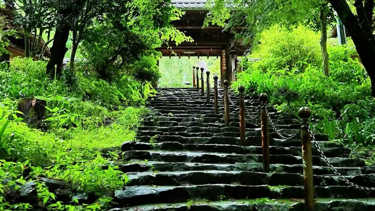 【White Noise】 The sound of rain on Sando Stone Street, relax and listen #rainsounds #asmr #relaxing