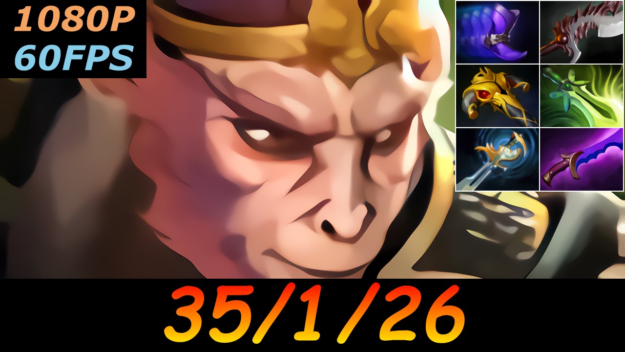 Dota 2 Monkey King Pro 35/1/26 (Kills/Deaths/Assists) Top MMR 707 GPM Ranked Full Gameplay