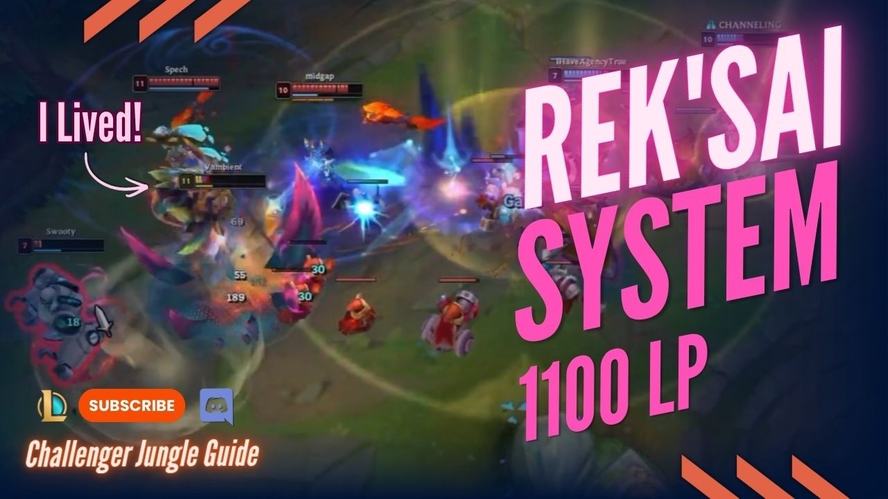 Following Up The 1100 LP Jungle Rek'Sai System Video. (Challenger Jungle Guide for Season 16)