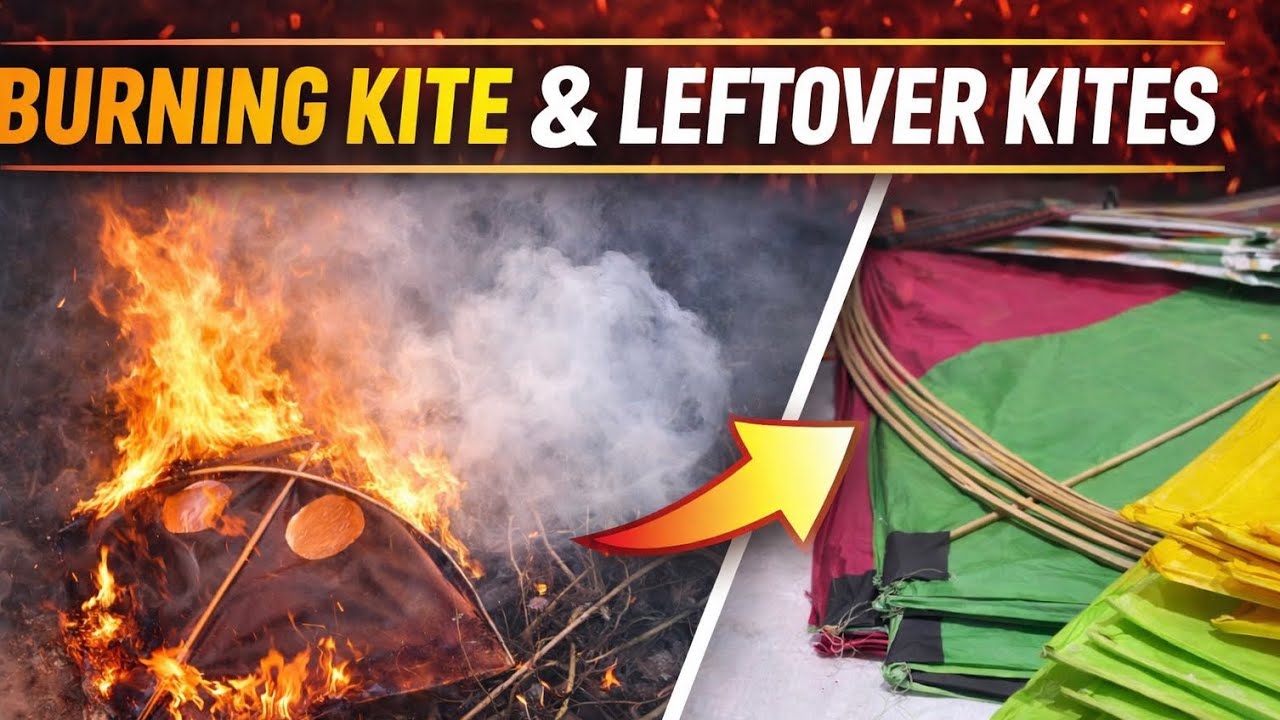 THERE IS NO WIND 💨 || so i put kite on fire 🔥 
