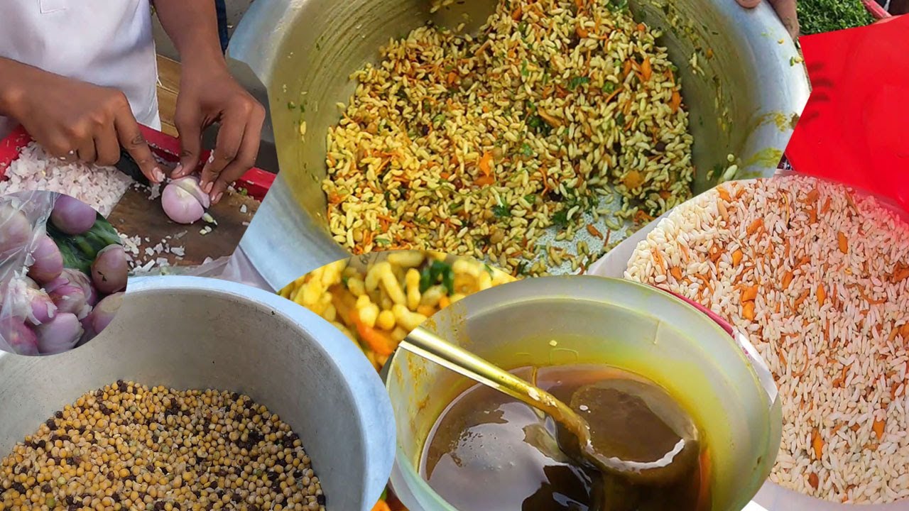 This Young Man Sells Extremely Clean Chaat Jhal Muri Chira Mure! Extreme Sharp Knife Skills! #BdFood