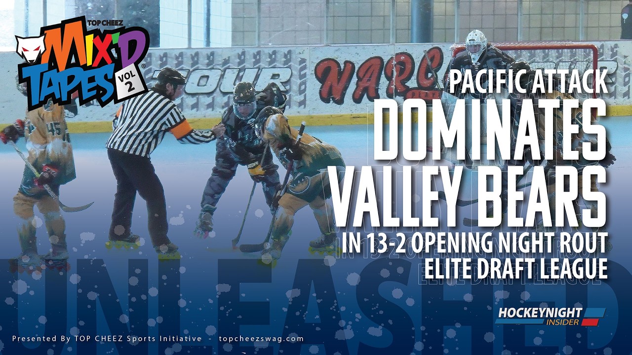 Elite Draft League Roller Hockey Highlights | Pacific Attack vs Valley Bears | Mix'D Tapes VL2