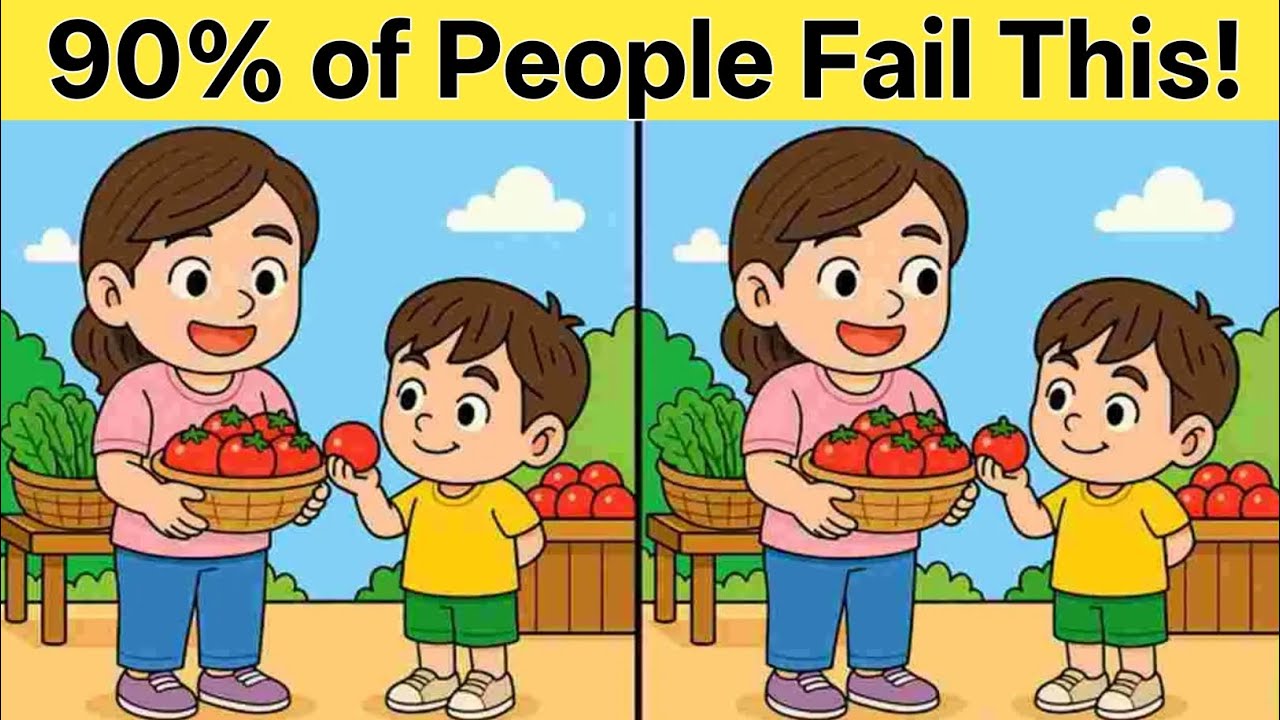 Spot the 3 Differences 🧠 90% of People Fail This Puzzle!