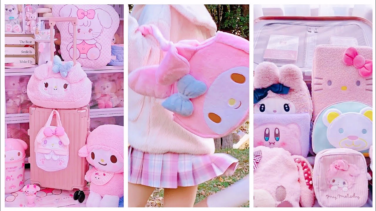 Kuromi and Melody 💜Sanrio Stationery cute stuffs   #cindyasmr