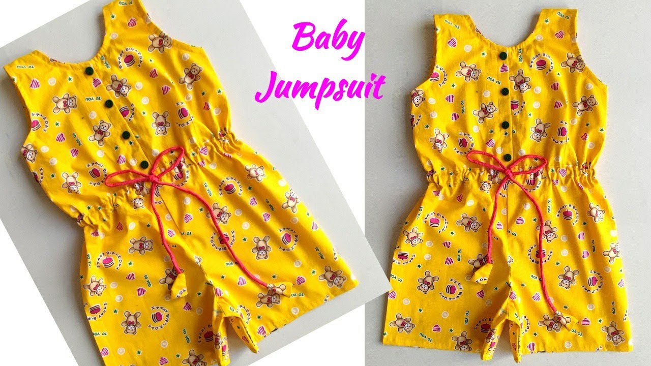 Baby Jumpsuit/Dungaree Dress Cutting and Stitching | Baby Jumpsuit Cutting and Stitching
