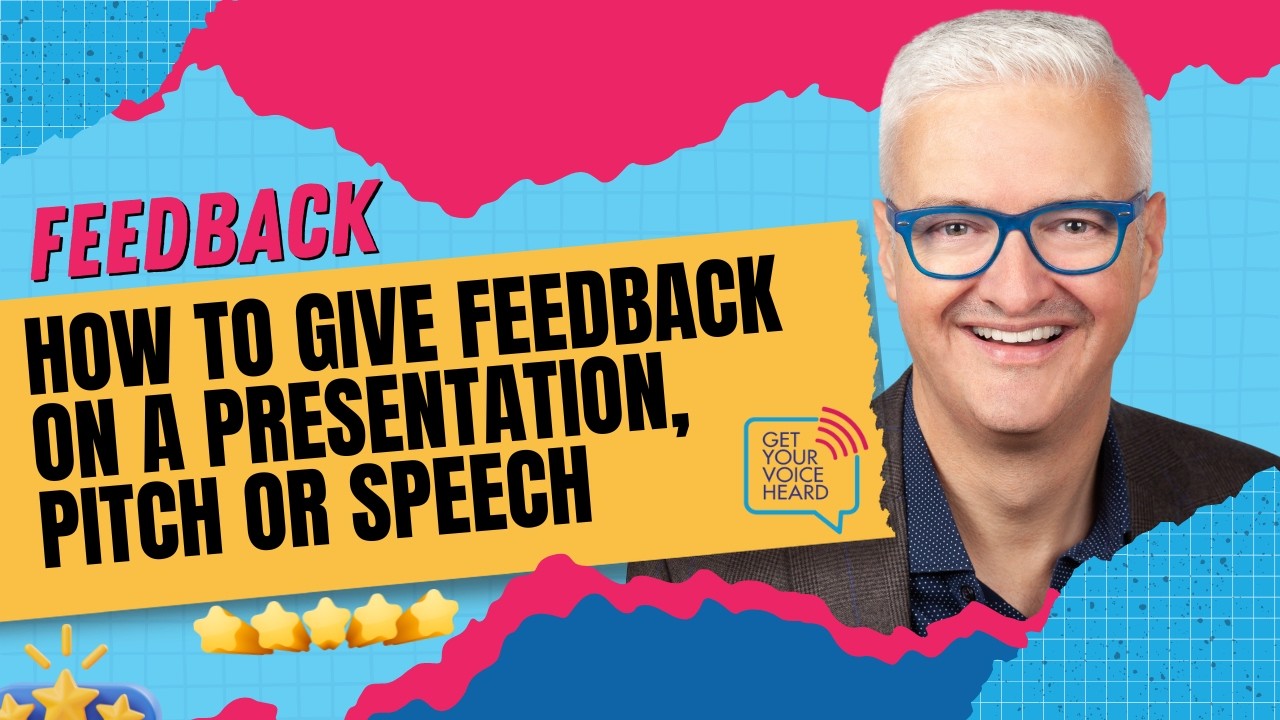 How to give feedback on a presentation, pitch or speech