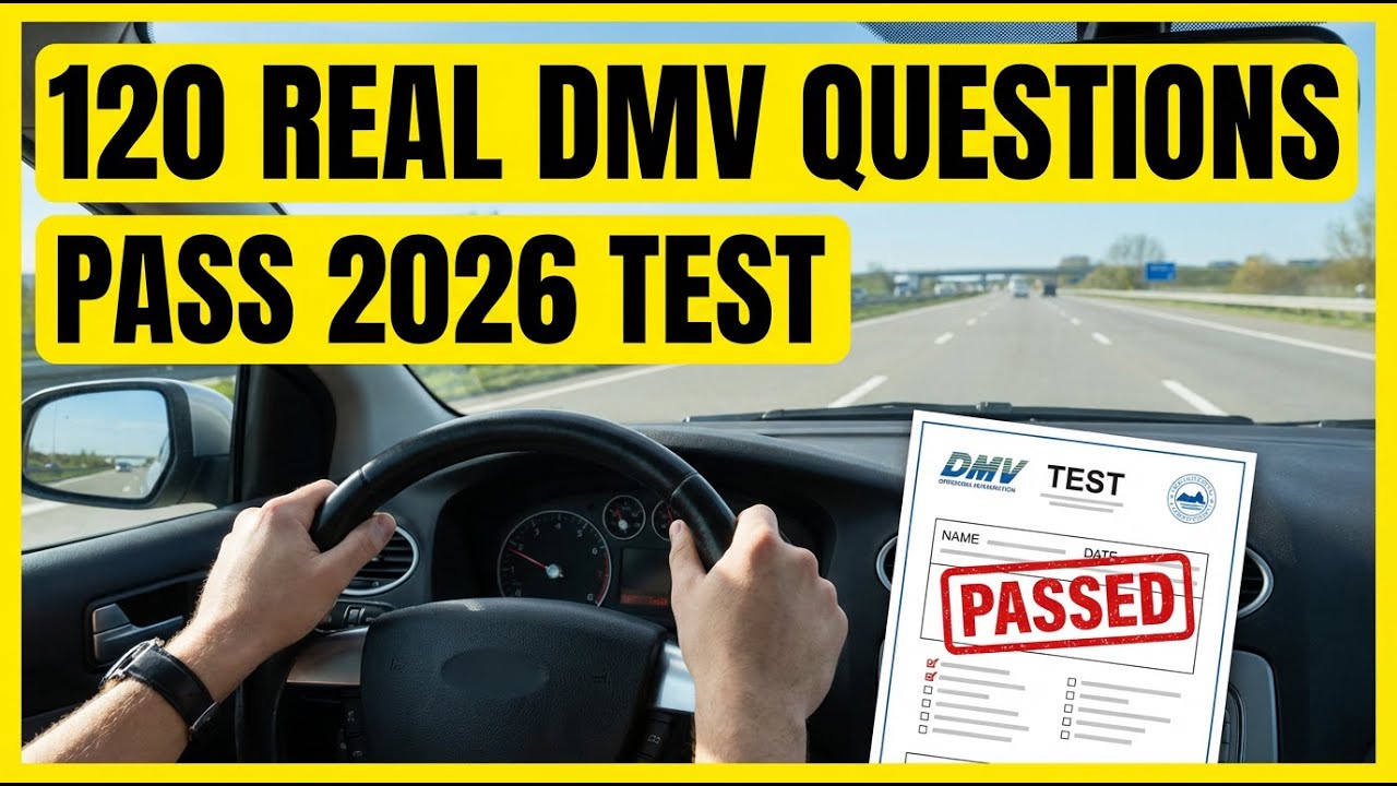 DMV Written Test 2026 &ndash; 120 Real DMV Questions & Answers