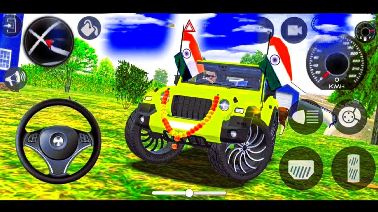 Modified Mahindra Thar😈Games:Indian Yellow Thar (Gadi Wala Games) Car Game Android Game - 
