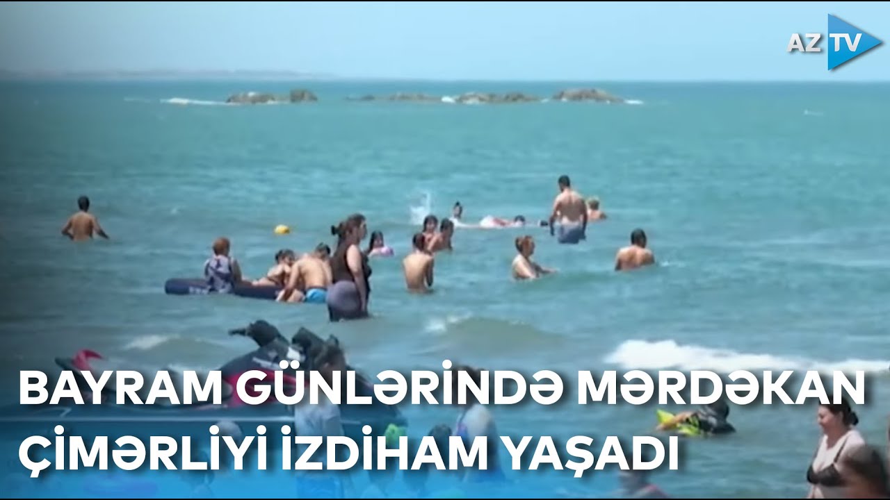 Özünü dənizin sərin sularına atanlar... - Mərdəkan çimərliyində izdiham – REPORTAJ