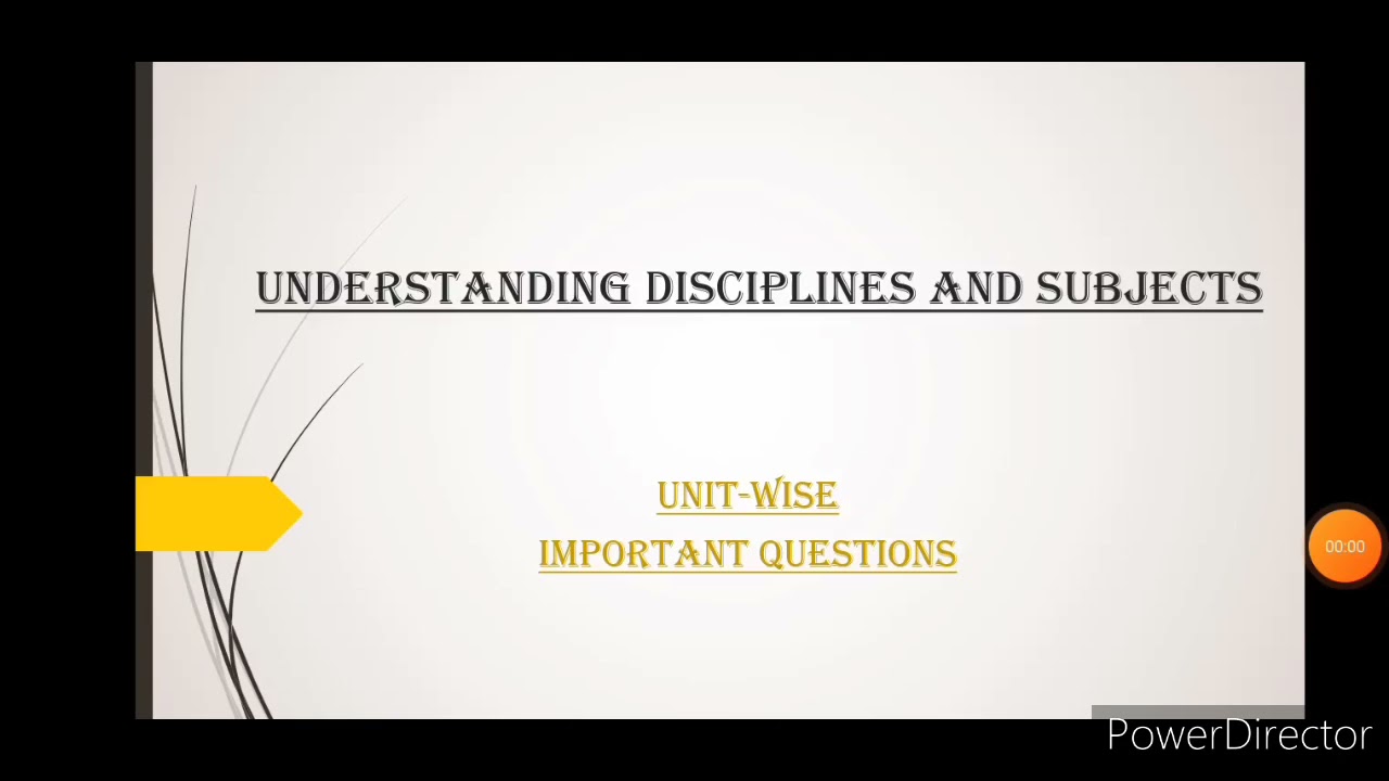 Understanding Disciplines and Subjects/Unit-wise/Important questions